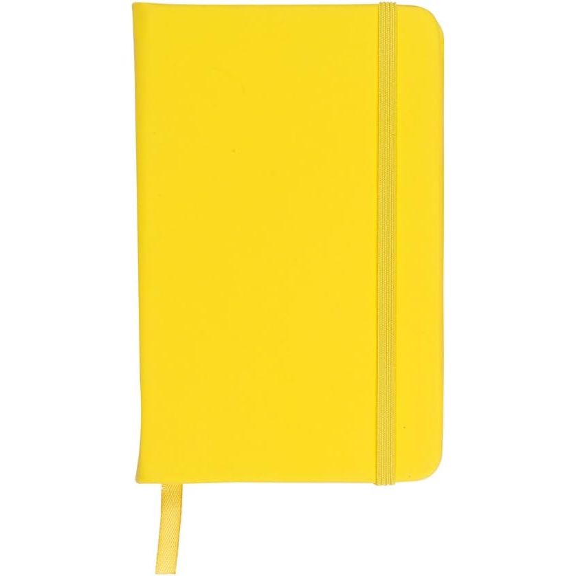Notebook A6 cu coperta Soft Touch din piele PU - Galben
