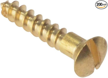 Forgefix RAH586BR Solid Brass Raised Head Slotted Wood Screw