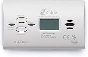 Kidde 7DCO Carbon Monoxide Alarm (replaceable batteries) Digital Display 10 Year Sensor and Warranty