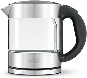 Sage BKE395UK the Compact Glass Kettle - Silver