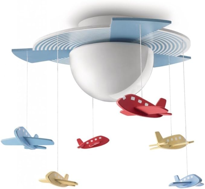 Philips MyKidsRoom Avigo Children's Ceiling Light Multi Colour (Includes 1 x 15 Watts E27 Bulb)