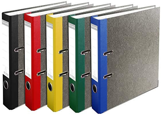 Exacompta 905407B Ordner Standard (wolkenmarmoriert, 2 Ringe, 50 mm Rücken, DIN A4) bla