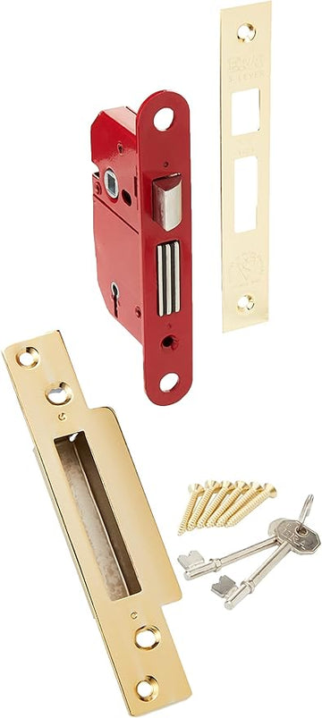 ERA Fortress BS 3621 2.5-inch/64mm 5 Lever Maximum Security Mortice Sashlock - Brass Effect