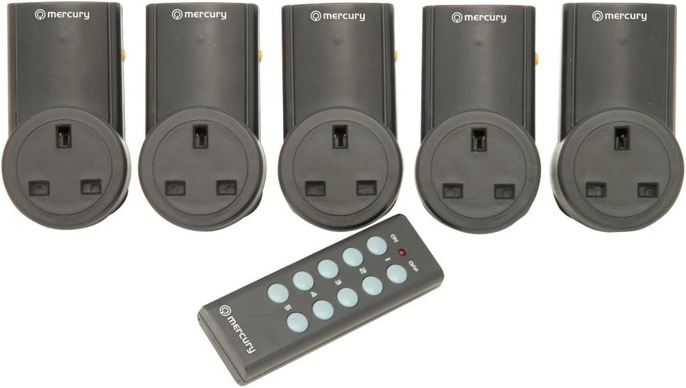 Remote Control Mains Socket Adaptors - Set of 5