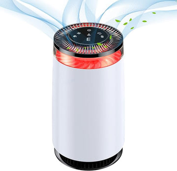 INTEY Hepa Air Purifier - 16-Inch Air Cleaner with Auto-Off Timer/ Ions Button/ Night Light Functions for Allergy Season - Removes 99.99% Allergens, Dust, Pollen, Smoke, Pet Dander ( 322 sq.ft/ 30 mÂ², CADR Rated 140