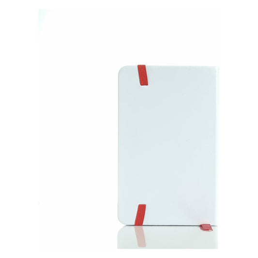 Notebook A6 cu coperta Soft Touch din piele PU - Alb