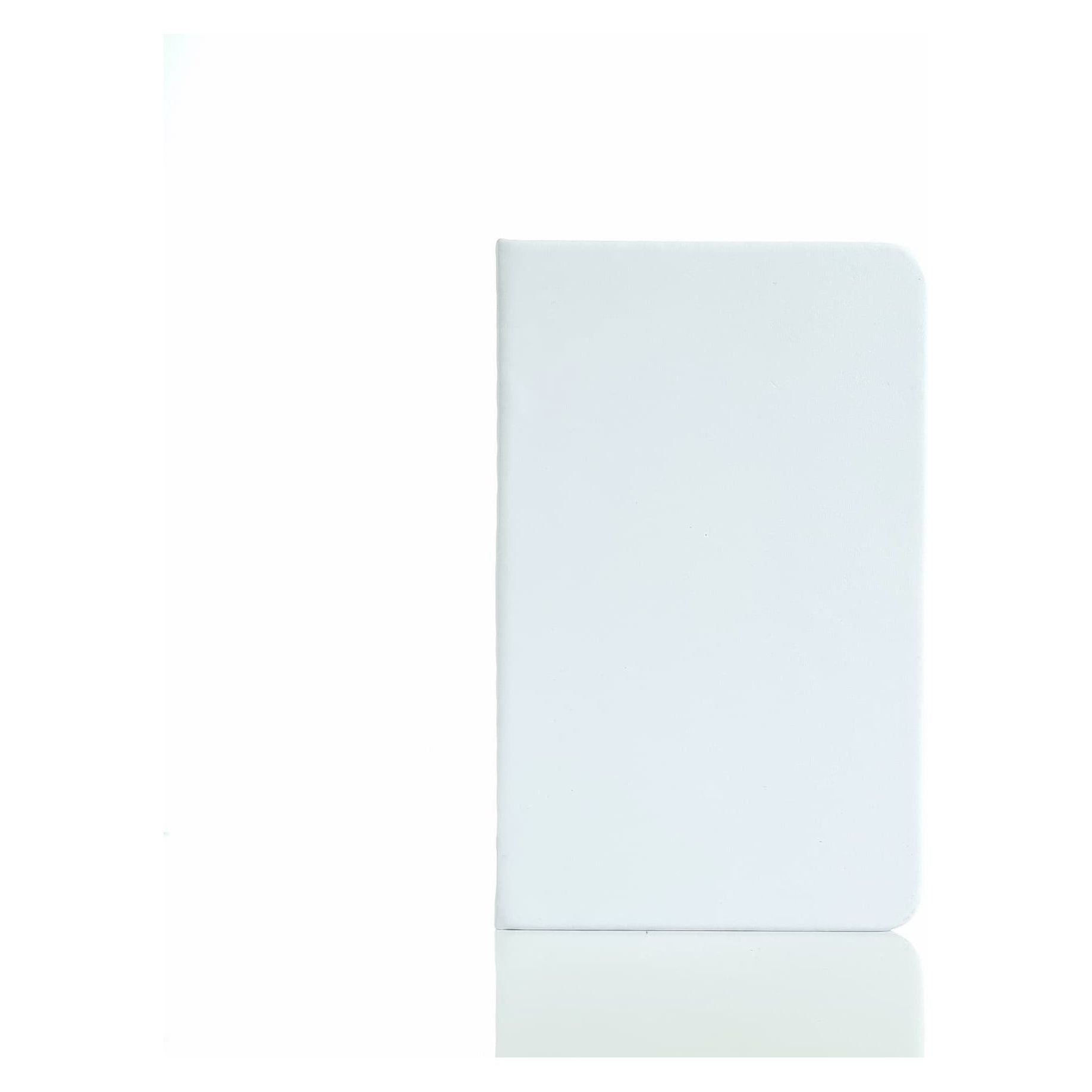 Notebook A6 cu coperta Soft Touch din piele PU - Alb