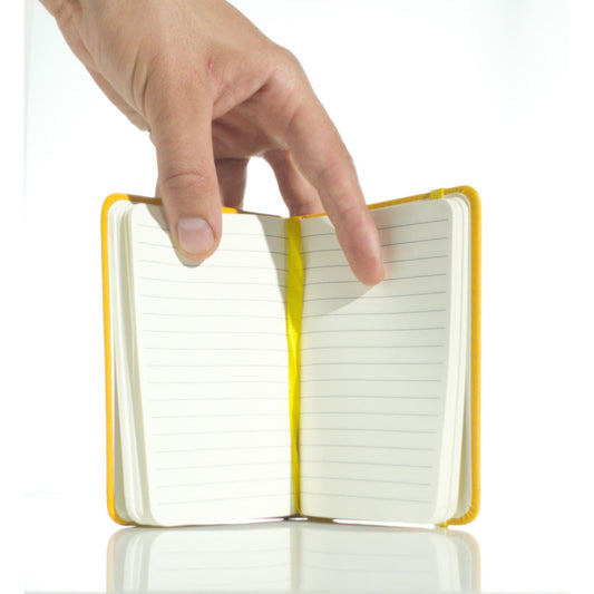 Notebook A6 cu coperta Soft Touch din piele PU - Galben