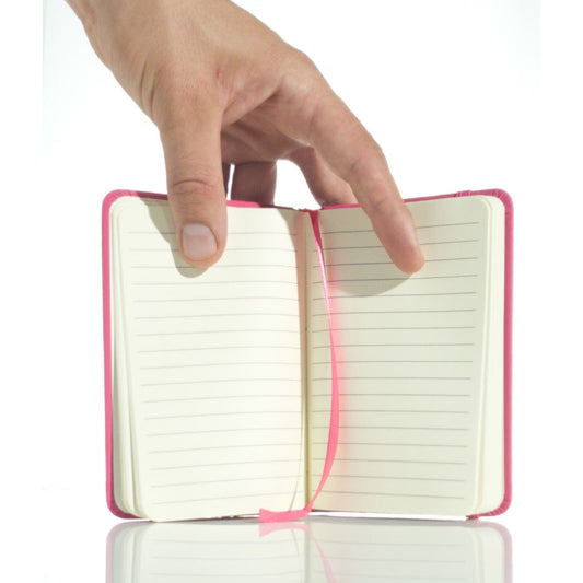 Notebook A6 cu coperta Soft Touch din piele PU - Roz