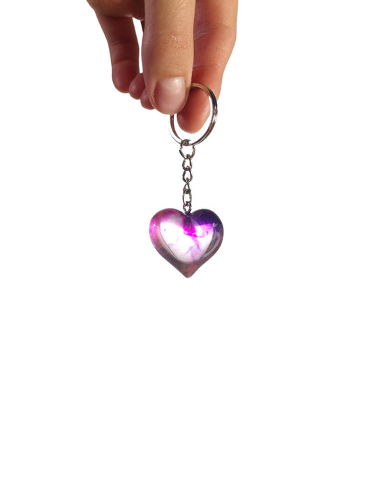 Breloc in forma de Inima din Sticla