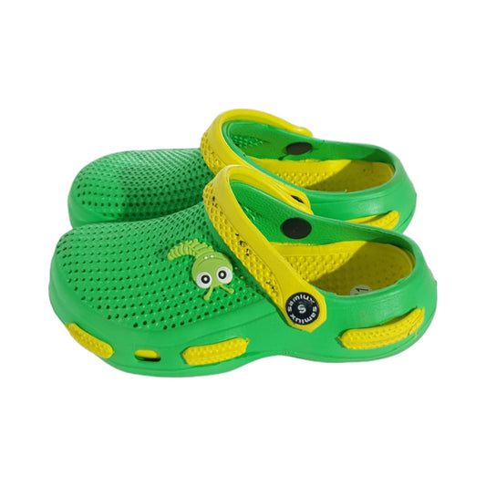 Slapi - Saboti Copii - Verde cu Galben