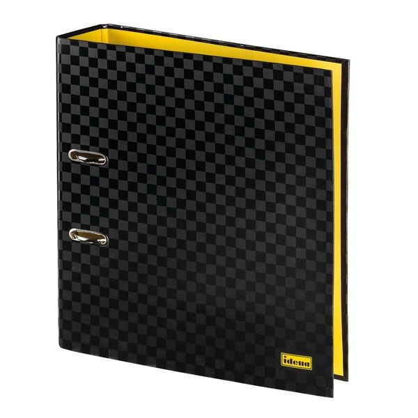 Idena 10349 - Aktenordner Karo, DIN A4, FSC-Mix, schwarz